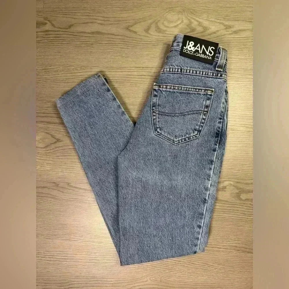 DOLCE & GABBANA J&ANS Women’s Vintage Ittierre Straight Denim Jeans‎ Size 26 40